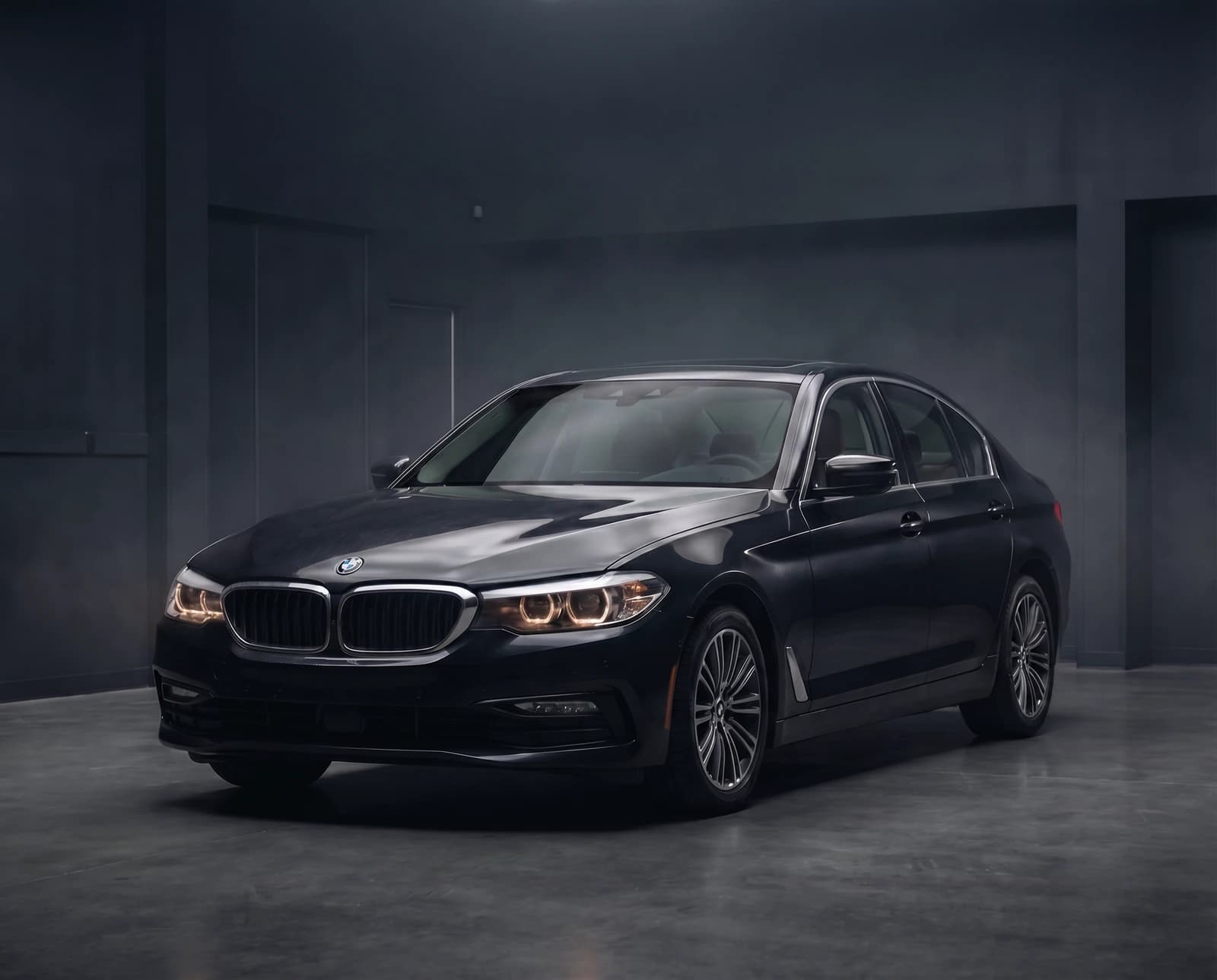 BMW до работы по фарам — штатный жёлтый свет